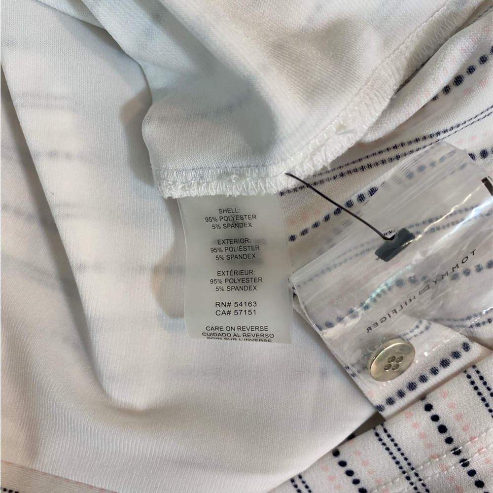 Tommy Hilfiger Beige Striped Button-Down Sleeveless Top - Picture 7 of 7